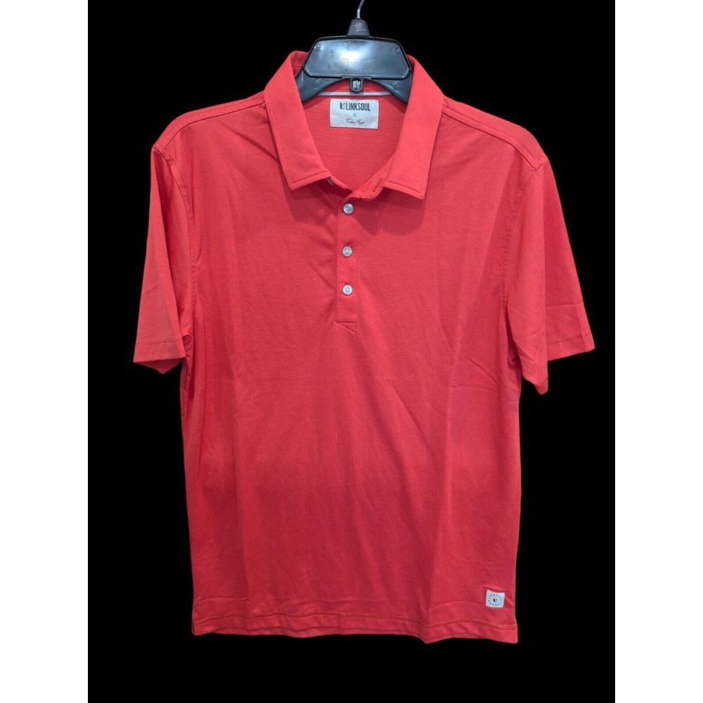 Linksoul Shirt Adult SMALL 4 Button Polo Short Sleeve Golf NWot